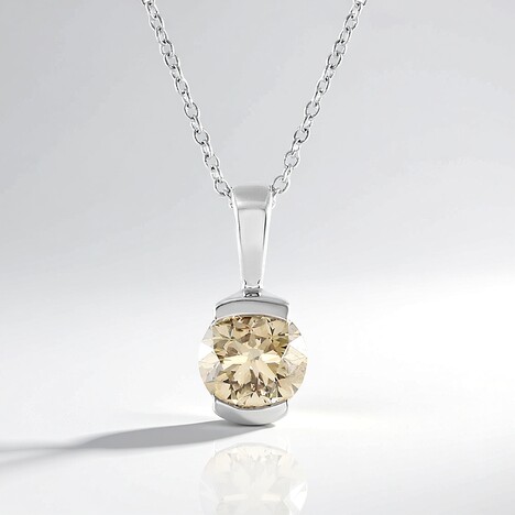 Collana in oro con Diamante Champagne I2