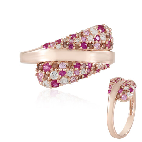 Anillo en plata con Zafiro rosado (KM by Juwelo)