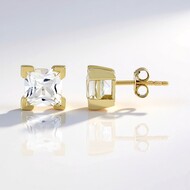 Boucles d'oreilles en or et Topaze blanche (de Melo Gold)