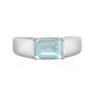 Zilveren ring met een hemel-blauwe topaas