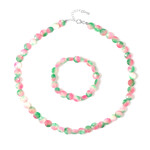 Parure in argento con Quarzo Anguria