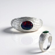Mezezo-Opal-Silberring (SAELOCANA)