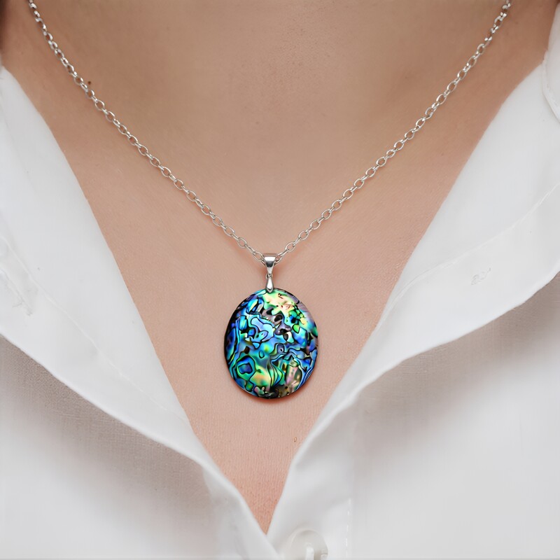 Colgante en plata con Concha de Abalone