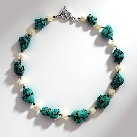 Collana in argento con Magnesite Blu (Dallas Prince Designs)