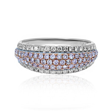 Pinkfarbener I1 Diamant-Goldring (CIRARI)