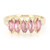 Gouden ring met Onverhitte Padparadscha Saffieren