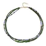 Edelstein-Silberhalskette