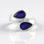 Anello in argento con Zaffiro Blu del Madagascar (de Melo Essence)