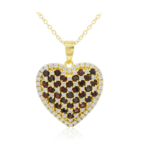 Granat-Silberhalskette