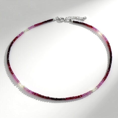 Collana in argento con Rubino della Birmania