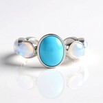 Anello in argento con Turchese Sleeping Beauty (de Melo Essence)
