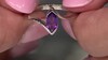 Anillo en plata con Amatista de Zambia