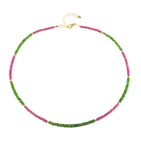 Edelstein-Silberhalskette