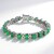 Bracciale in argento con Smeraldo Zambia