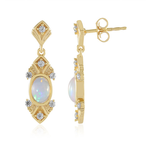 Zilveren oorbellen met Welo-opalen