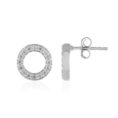 Zirkon-Silberohrringe