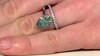 Anillo en plata con Fluorita verde