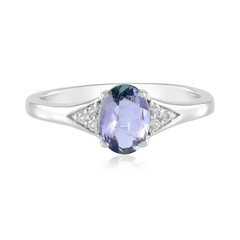 Nicht erhitzter Tansanit-Silberring