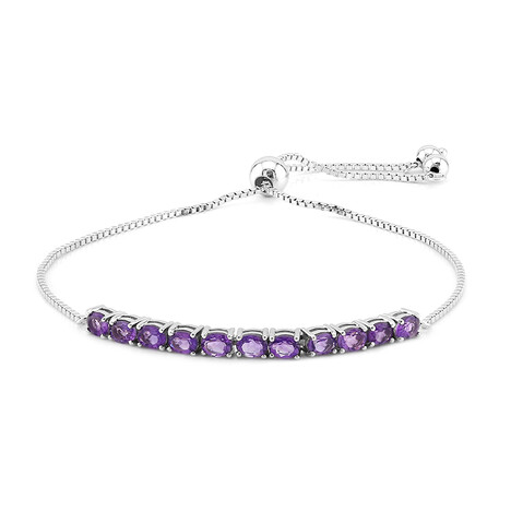 Brazalete en plata con Amatista