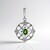 Ciondolo in argento con Diopside Russo