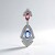 Ciondolo in argento con Zaffiro Ceylon Blu (non riscaldato)