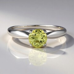 Anello in argento con Quarzo Ouro Verde