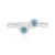Anillo en plata con Topacio azul suizo