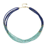 Edelstein-Silberhalskette (Riya)