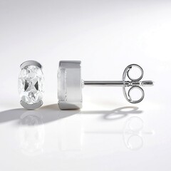 Orecchini in argento con Topazio Bianco