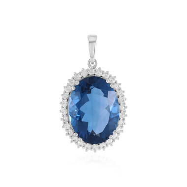 Pendentif en argent et Fluorite à couleur changeante