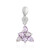Nicht erhitzter Purpurfarbener Ceylon-Saphir-Silberanhänger