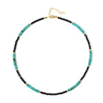 Edelstein-Silberhalskette