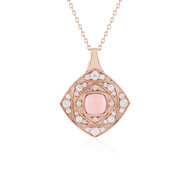 Collana in argento con Opale Rosa (KM by Juwelo)