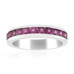 Zilveren ring met rhodolieten