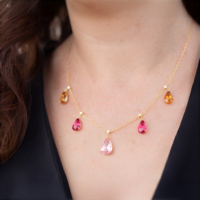 Kongo-Neon-Turmalin-Goldcollier (CIRARI)