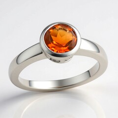 Bague en argent et Citrine Madère (MONOSONO COLLECTION)