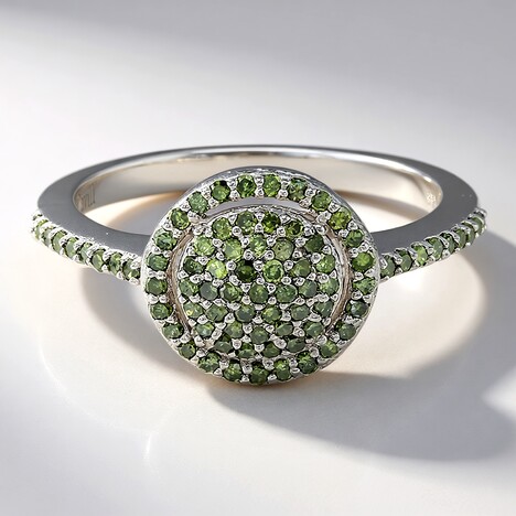 Anello placcato in platino con Diamante Fancy