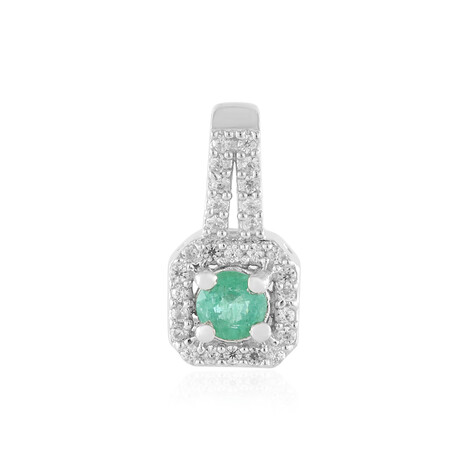 Colgante en plata con Esmeralda de Colombia
