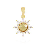 Colgante en plata con Zircón amarillo (Adela Silber)