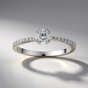 Anello in oro con Diamante VVS1 (G) (Annette)