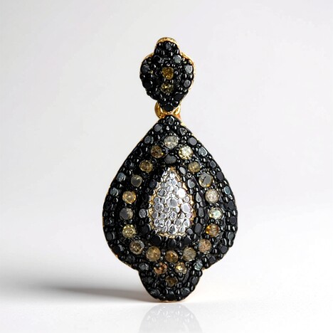 Ciondolo in argento con Diamante Cognac PK