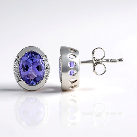 Orecchini in oro con Tanzanite AAA (de Melo Gold)