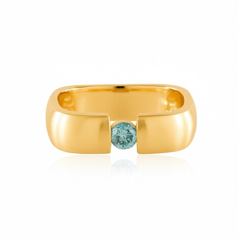 Himmelblauer I2 Brillant-Silberring (de Melo Essence)