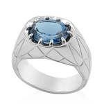 Anello in argento con Topazio Blu Londra (de Melo Essence)