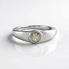 Anello in argento con Topazio Bianco