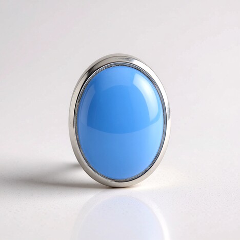 Ciondolo in argento con Calcedonio Blu (MONOSONO COLLECTION)