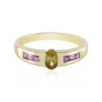 Gouden ring met een onverhitte gele tanzaniet (Adela Gold)