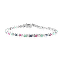 Edelstein-Silberarmband