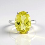 Anello in argento con Quarzo Ouro Verde (de Melo)