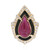 Anillo en oro con Rubelita de Brasil AAA (CIRARI)
